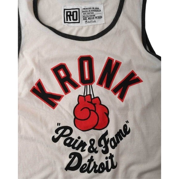 Roots Of Fight Kronk Boxing Pain & Fame Detroit Vintage Tank Top NWT XL - Picture 2 of 5
